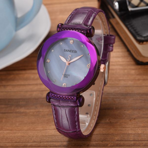 

saneesi new arrival fashion lady's quartz bracelet watch japan movement original factory 2008, Slivery;brown