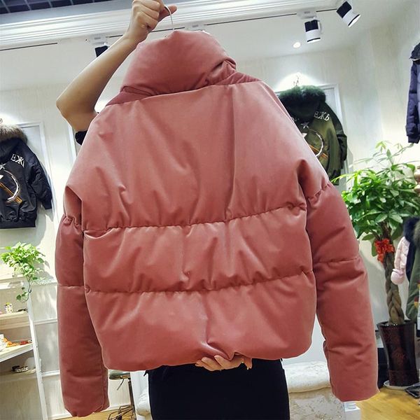 Großhandel 2018 Korean Dicke Warme Daunenjacke Vintage Samt Daunenmantel Schnee Winter Kleidung Kurze Outwear Hohe Qualität Rosa Blau Von Cadly, Großhandel 2018 Korean Dicke Warme Daunenjacke Vintage Samt Daunenmantel Schnee Winter Kleidung Kurze Outwear Hohe Qualität Rosa Blau Von Cadly,