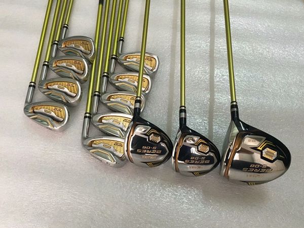 

12pc 3 tar honma 06 full et honma bere golf club driver fairway wood iron putter graphite haft with head cover