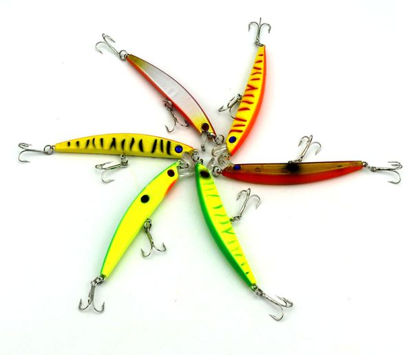 

6 шт. рыболовные приманки topwater kit набор 9.5 см minnow vib приманка, swimbait crankbait рыбалка 7.7 ​​г для морской пресноводной бас фор