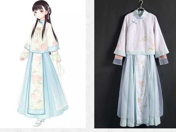 

ancient chinese costume women clothing clothes robes traditional beautiful dance costumes han tang dynasty dress china fairy, Blue