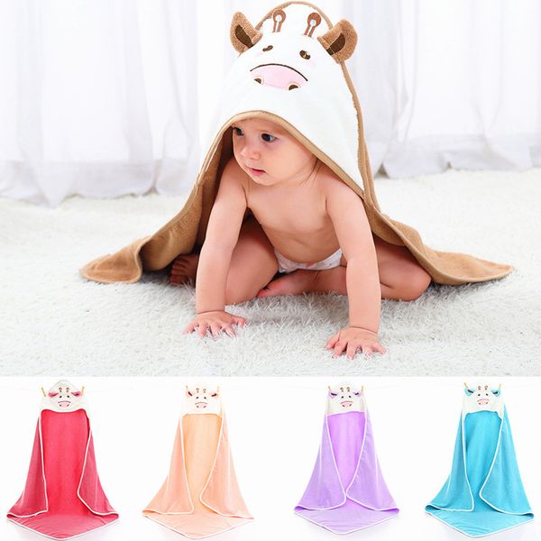 

cartoon baby bath towels toddler soft cotton animal wipe hooded bathrobe bathing towel blanket for infant child bathing nursery