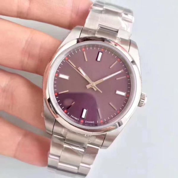 

Хорошо 114300 часы человек автомат из нержавеющей стали смотреть красный циферблат