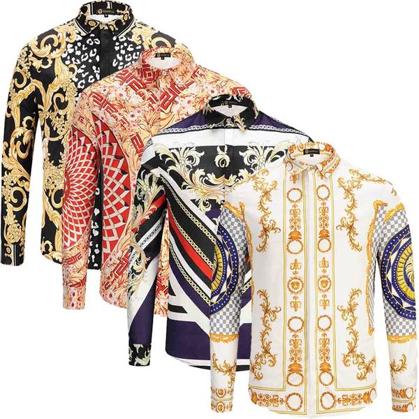 

Бесплатная доставка новые мужские цветочные рубашки Италия 2018 мода с длинным рук