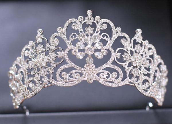 

2018 роскошный блеск театрализованное короны стразы свадебные короны свадебные ук