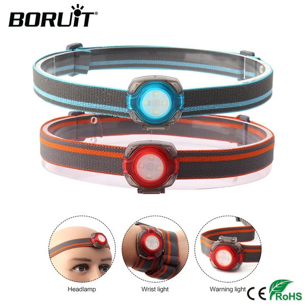 

boruit mini headlight waterproof headlamp frontale 4-mode camping lights lanterna front with 2025 button battery