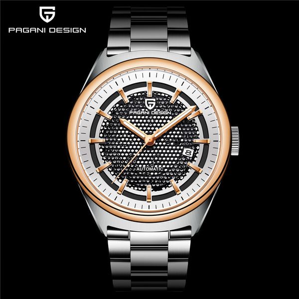 

pagani design men's classic skeleton mechanical watches fashion waterproof hollow automatic watch relogio masculino, Slivery;brown
