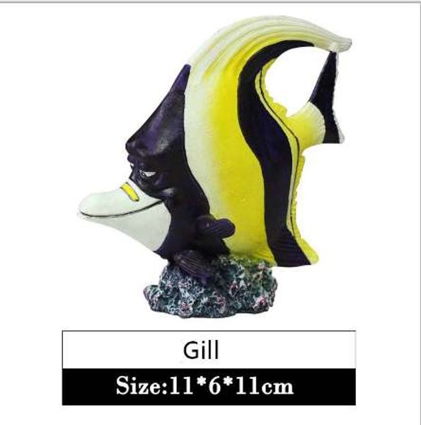2019 Merle Pet Resin Gill From Finding Nemo Cartoon Aquarium