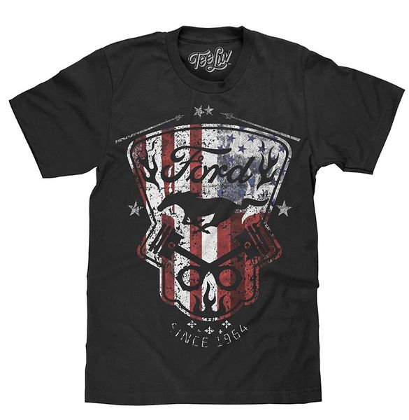 

2018 summer brand adults casual tee luv ford mustang t-shirt - licensed ford americana shirt tee shirt, White;black