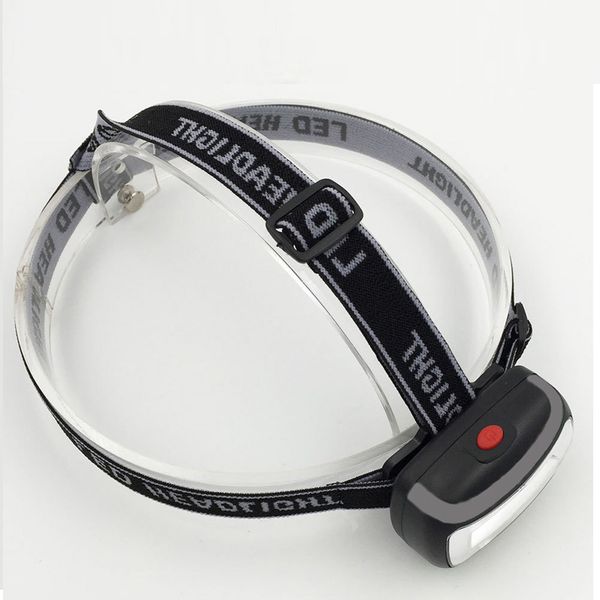 

sell mini plastic 600lm cob led headlight headlamp head light lamp flashlight 3x battery torch for camping hiking fishing