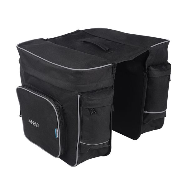 

roswheel trunk bag pannier cycling 30l bicycle black rear bicycle bag bike double side rear rack tail seat pannier storage