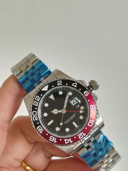 

4 style version watch 2018 basel world 40mm gmt 126710 blro 126710blro pepsi asia 2813 movement automatic mens watch, Slivery;brown