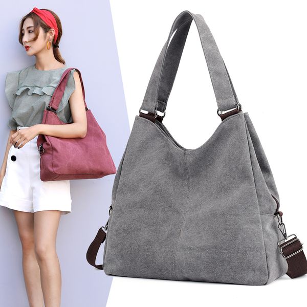 

new 2018 women shoulder bag handbag female hobo tote bags ladies crossbody messenger bag canvas purse