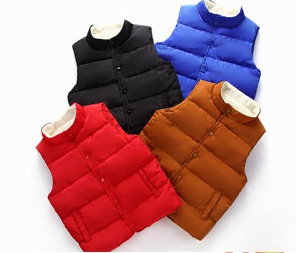 

winter girl clothes children's down jacket winter warm solid sleeveless baby infant snow children costume suit 3-10y, Blue;gray