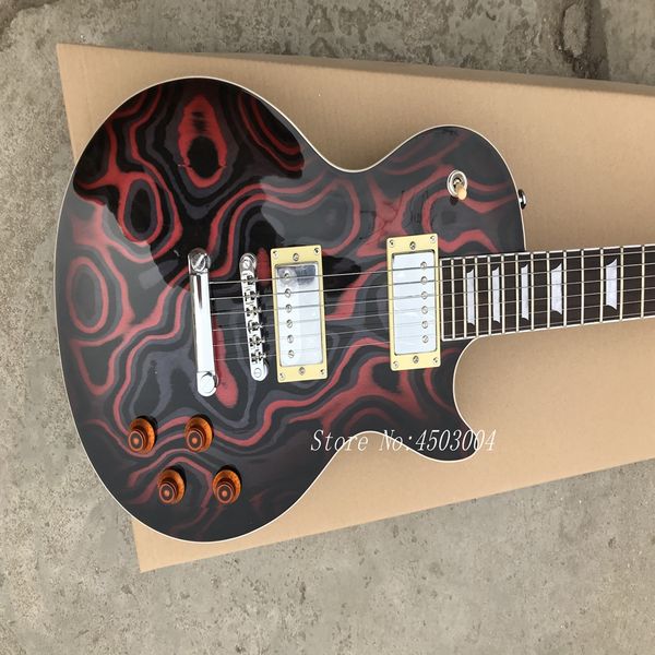 

lp standard electric guitar, brown wood grain,real ps,wholesale