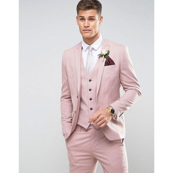 

3 piece (jacket+pants+vest) 2017 blazer men suit slim fit ternos masculino business formal groom prom wedding male brand suits, White;black