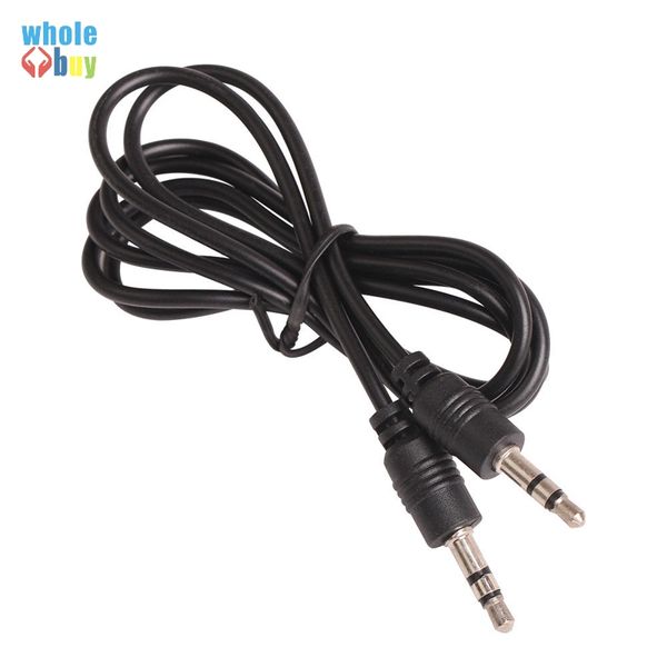 

wholesale 3.5 mm pin to 3.5 mm pin stero audio cable headphone jack black color