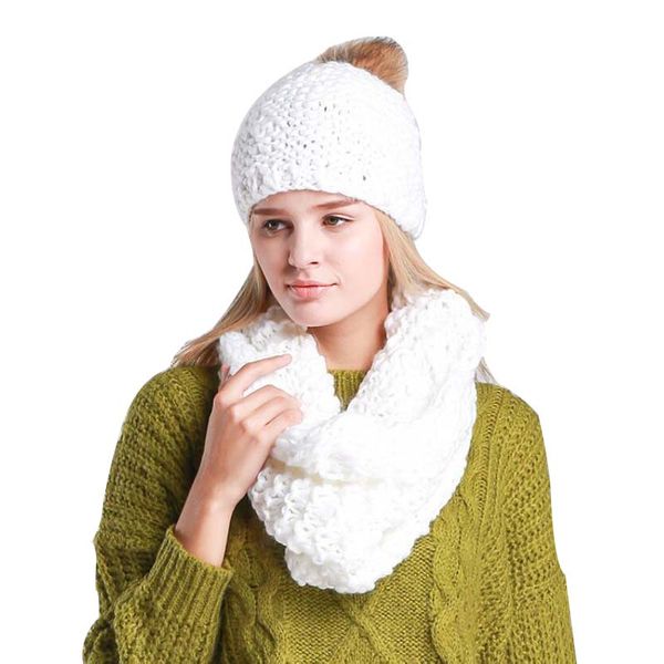 

2 pcs fashion set hat and scarf for women beanies for ladies female warm woollen knitted cap beanies winter cap and scarf women, Blue;gray