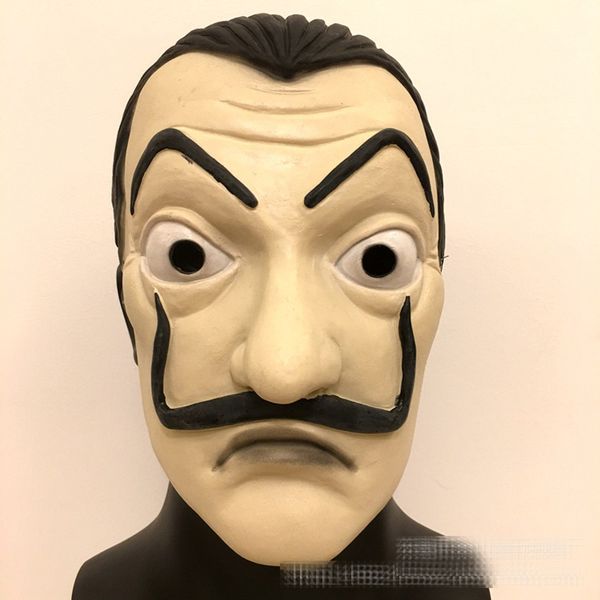 

La Casa De Papel mask 2018 New Children's adult Halloween party Cosplay Salvador Dali natural latex headgear Masks Toys B001