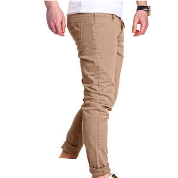 

высокое качество 2018 мода повседневная slim fit solid city бизнес джентльмен хлопок тренировочные брюки pantalon homme эркек pantolon, Black