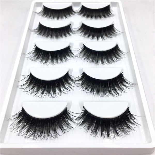 

5 Пар / комплект Элегантных Женщин Дамы Макияж Накладные Ресницы Длинные Природны