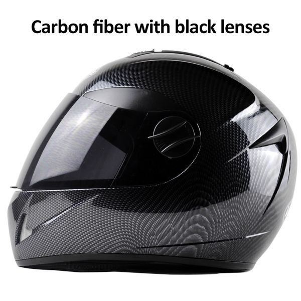 

dot carbon fiber motorcycle helmets double lens racing safety full face moto helmet casco capacete m/l/xl