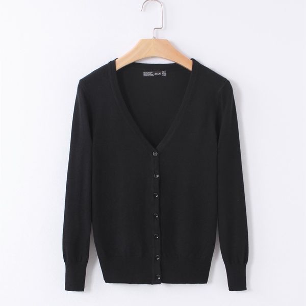

knitted cardigan women 2018 spring autumn long sleeve v-neck women's sweater cardigan female single button pull coat black/pink, White;black