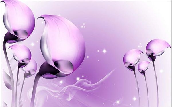 

custom any size mural wallpaperhand drawn calla flowers background wall wall mural wall paper painting