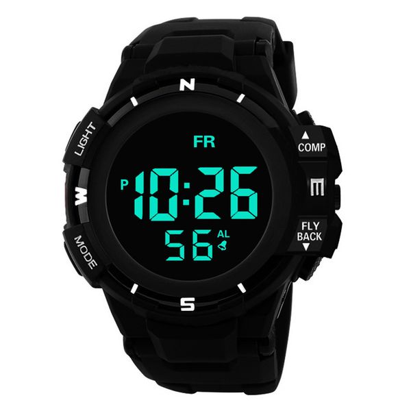 

gemixi sport watches luxury men analog digital army sport led waterproof wrist watch, Slivery;brown