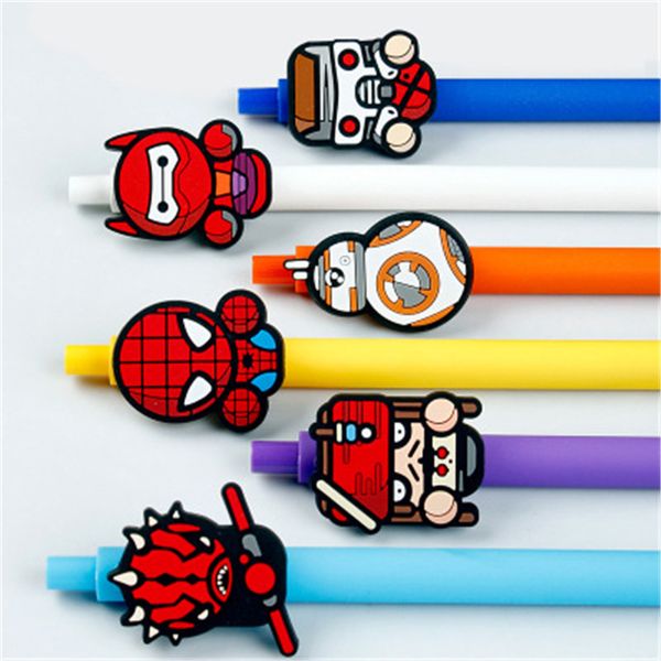 

guardians of the galaxy cute gel pen kawaii gel pen 0.5mm black ink candy color pens for kid gift escritorio papelaria