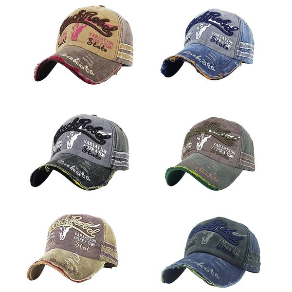 

2018 fashion sport letters washed hat casual men women adjustable cotton baseball cap, Blue;gray