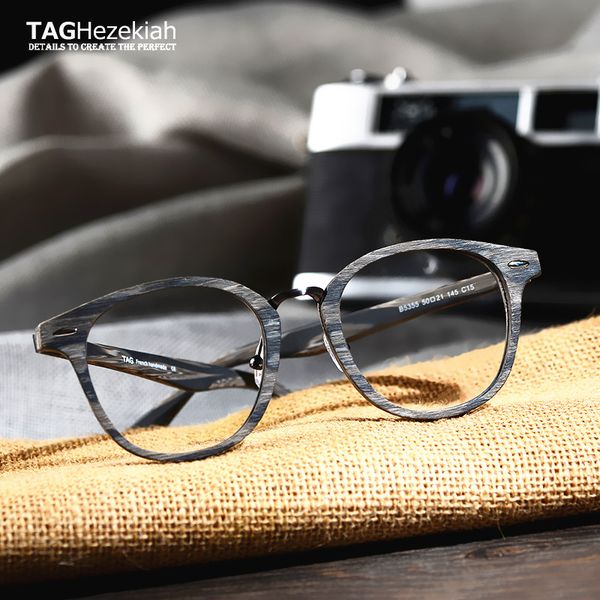 

tag hezekiah brand wood eyewear frames women men round glasses computer myopia optical glasses oculos de grau lentes opticos, Silver