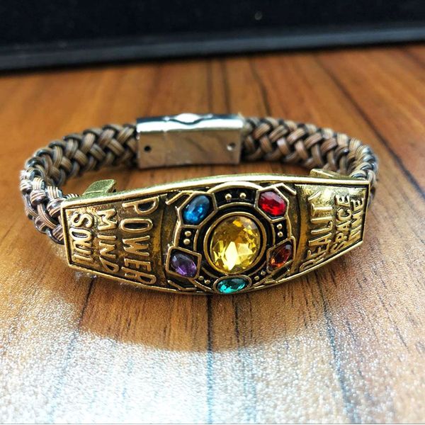 

jewelry bracelet for men women the soul stone thanos bangles bracelets marvel charms bangles panther 1, Black