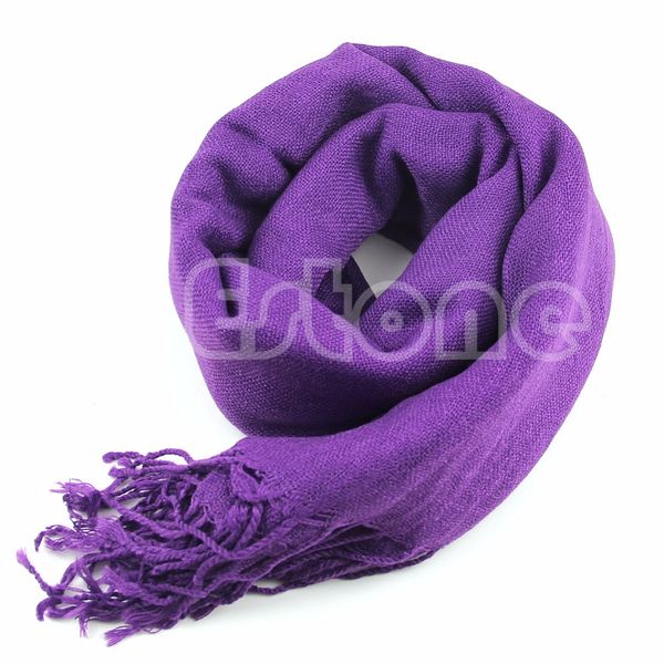 

1 pc women wool blend long scarf tassels warm scarves winter warm soft wrap shawl new, Blue;gray