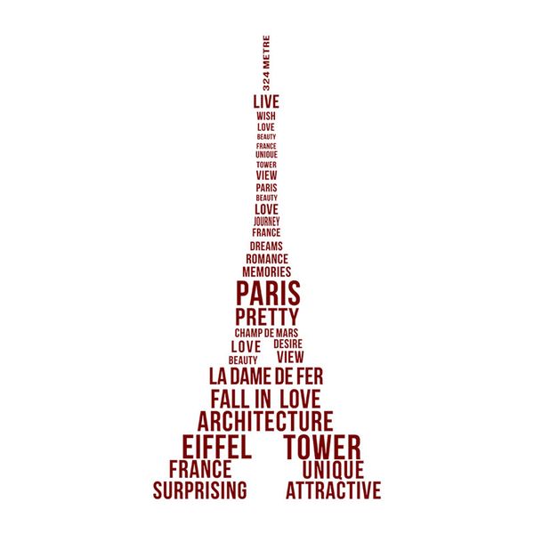

new romantic eiffel tower love couple letter wall stickers decals living room home decoration ing