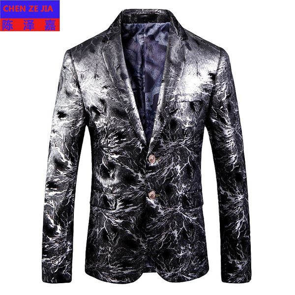 

new arrival fashion flower velveteen casual spring autumn suit men jacket luxurious plus size m  xl 2xl 3xl 4xl5xl, White;black