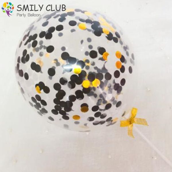 New Black Silver Gold Confetti Balloons For Bachelorette Party