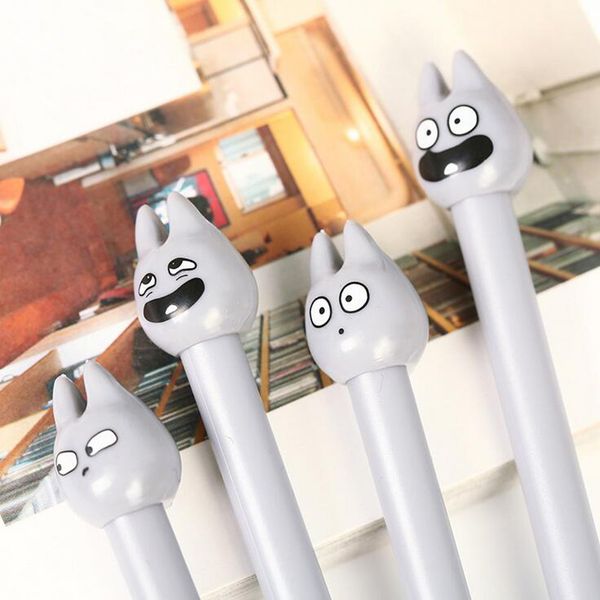 

d09 3x laugh totoro gel pen rollerball pens school office supply stationery 0.5mm black ink