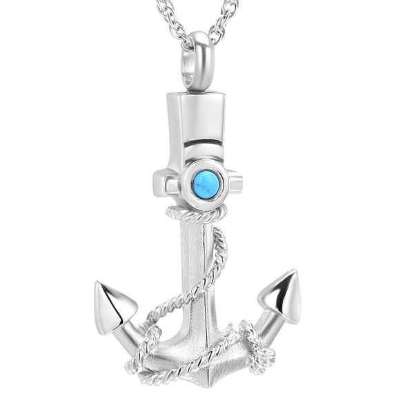 

ijd8201 stainless steel cremation pendant necklace memorial ashes keepsake urn necklace for man, Silver