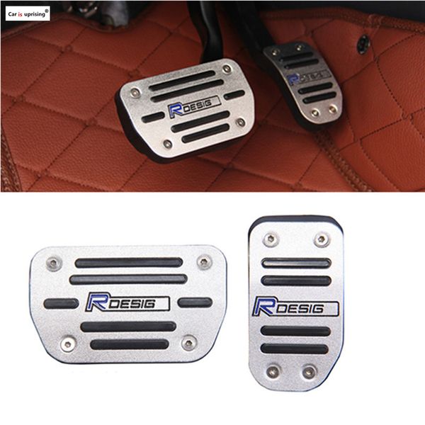 

r design car footrest accelerator/brake pedal cover set for volvo xc60 s60 s60l v60 s80 s80l no drilling car accessories