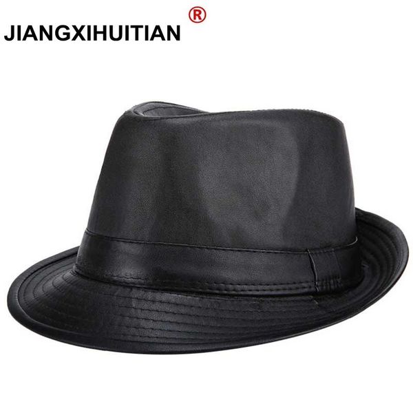 

2017 new sir classic pu leather hat hat men to restore ancient ways to keep warm warm fast recovery fashion, Blue;gray