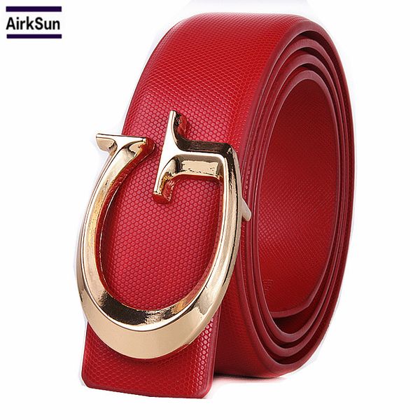 

2018 brand designer women belt, fashion letter smooth buckle leather belt ladies men, luxury belt unisex