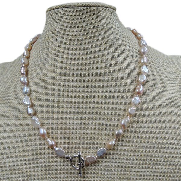 

100% nature fresh-water pearl necklace, Silver