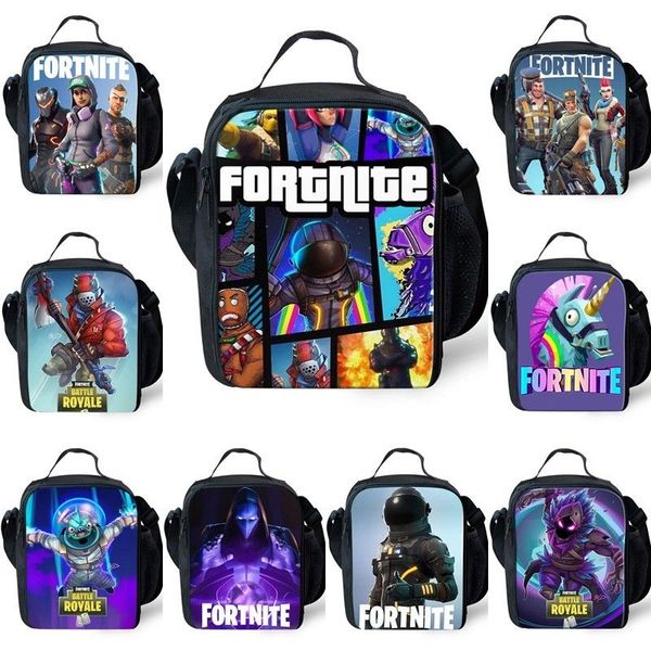 

2018 anime prints thermal insulate lunch bags men boys portable cooler lunch box picnic girl women backpack