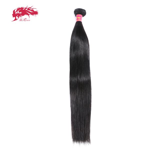 

brazilian straight hair weave 1 piece natural black remy hair ali queen products 100% human bundles, Black;brown