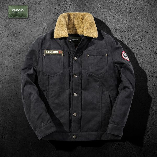 

outdoor apparel winter jackets men air force pilot jacket warm male fur collar army jacket tactical jacket plus size outdoor, Blue;black