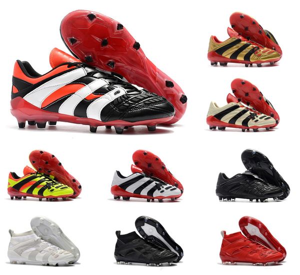

predator accelerator electricity fg retro high cut beckham becomes 1998 men soccer shoes cleats botas chaussures crampons de football boots