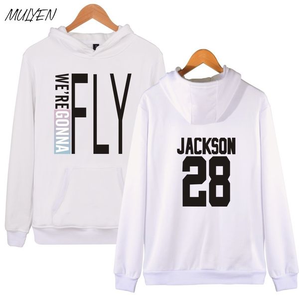

mulyen kpop got7 hoodies for women fashion member name print fleece sweatshirt women pullover hoodie tracksuit sudaderas, Black