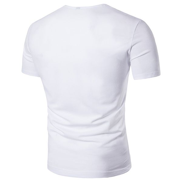 

hip-hop personality summer street button new high splice t-shirt men bbubo, Black