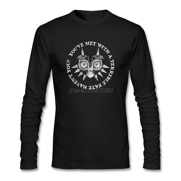 

majoras маска футболка хлопок crewneck с длинным рукавом пользовательские одежда 2017 новый веганский смешные футболки, White;black